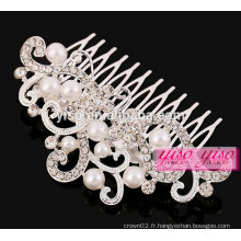 Fashion pearl bridal wedding headpiece haute qualité à la main tiare